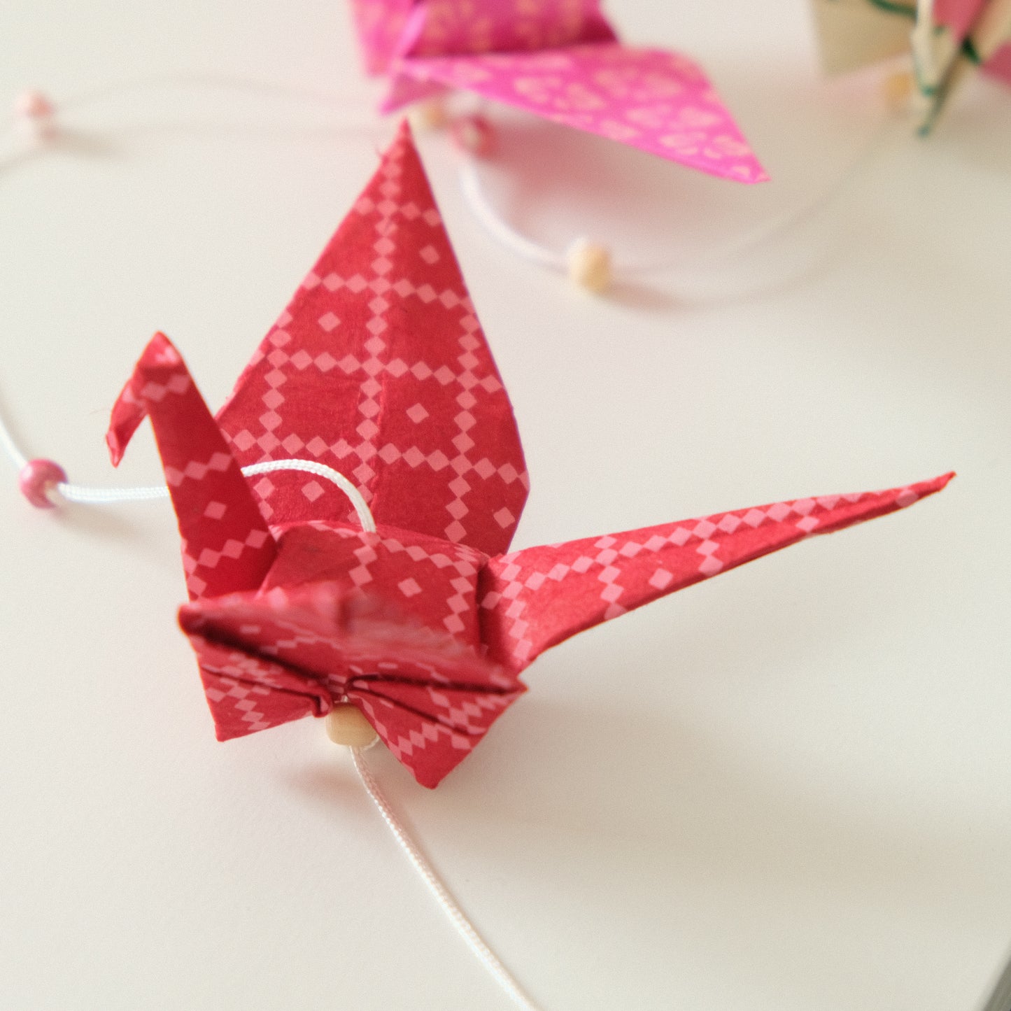 guirlande origami rose