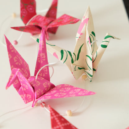 guirlande origami rose